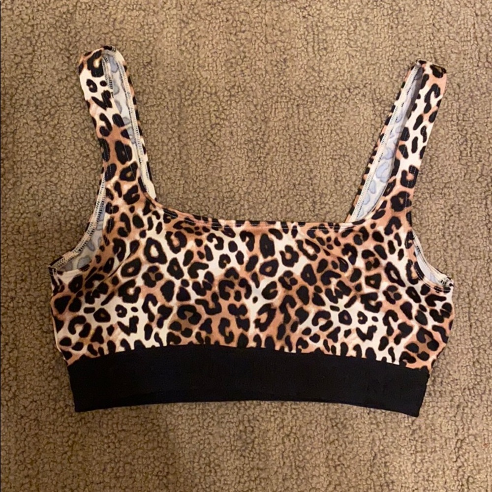VS Pink Leopard sports bra